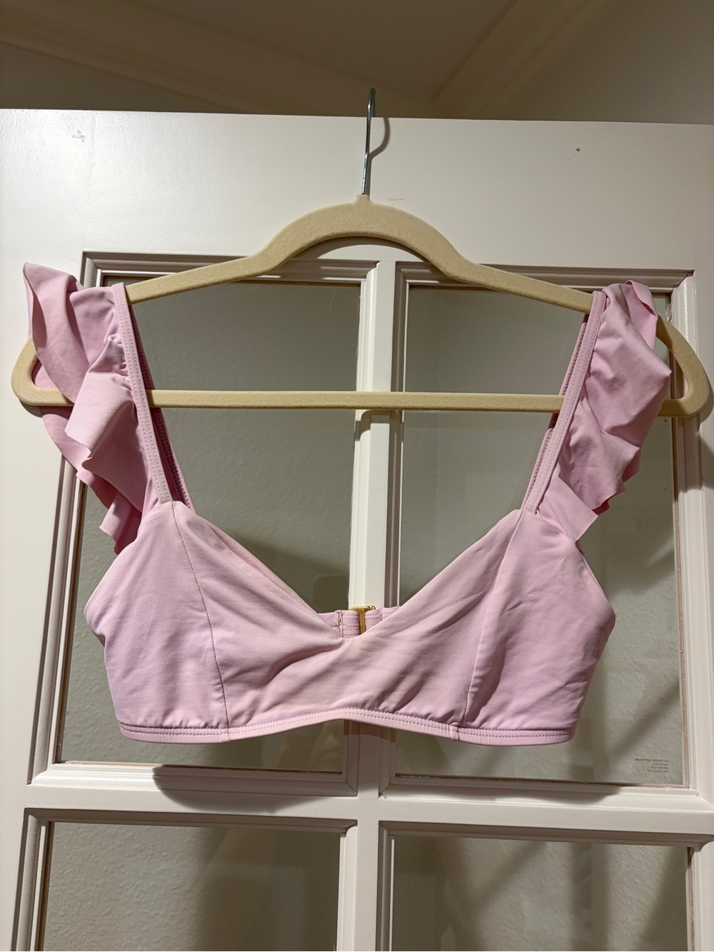 Maaji Light Pink Ruffled Bikini Top
